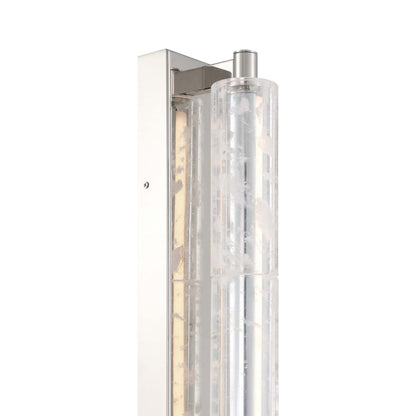 Golden Lighting Crystallo Integrated LED Wall Sconce in Polished Nickel - - Golden Lighting