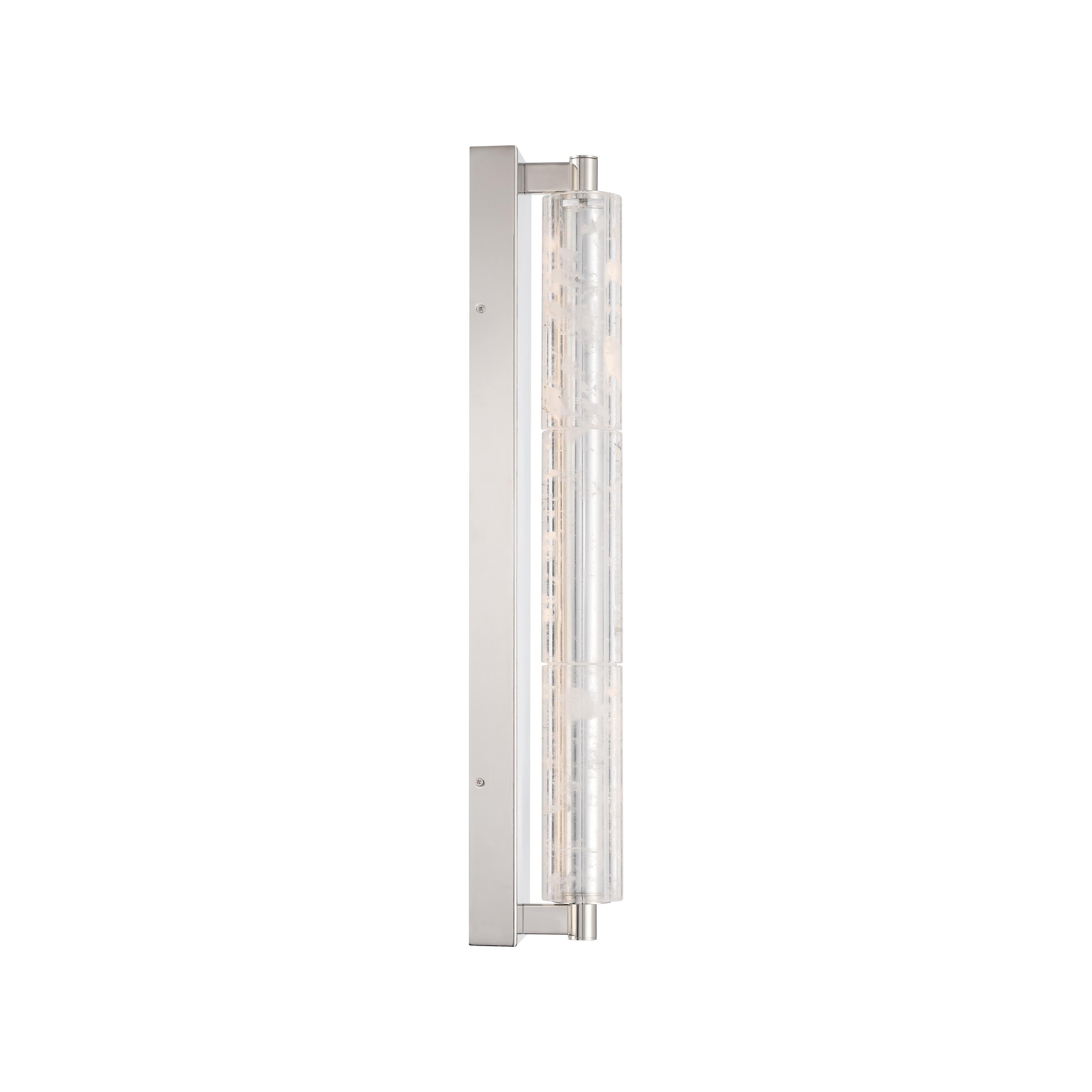 Golden Lighting Crystallo Integrated LED Wall Sconce in Polished Nickel - - Golden Lighting