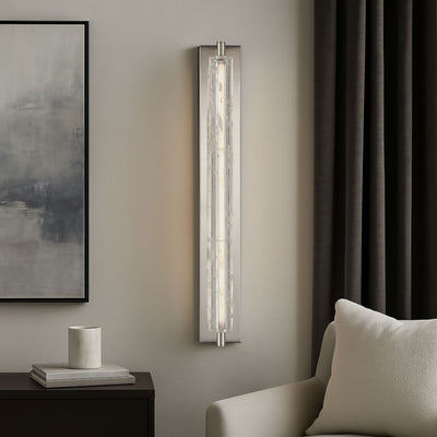 Golden Lighting Crystallo Integrated LED Wall Sconce in Polished Nickel - - Golden Lighting