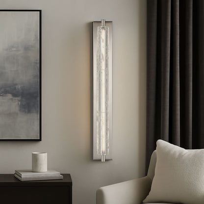 Golden Lighting Crystallo Integrated LED Wall Sconce in Polished Nickel