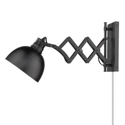Hawthorn 1-light Swing Arm Wall Lamp in Matte Black