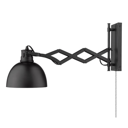 Hawthorn 1-light Swing Arm Wall Lamp in Matte Black