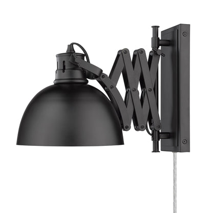 Hawthorn 1-light Swing Arm Wall Lamp in Matte Black