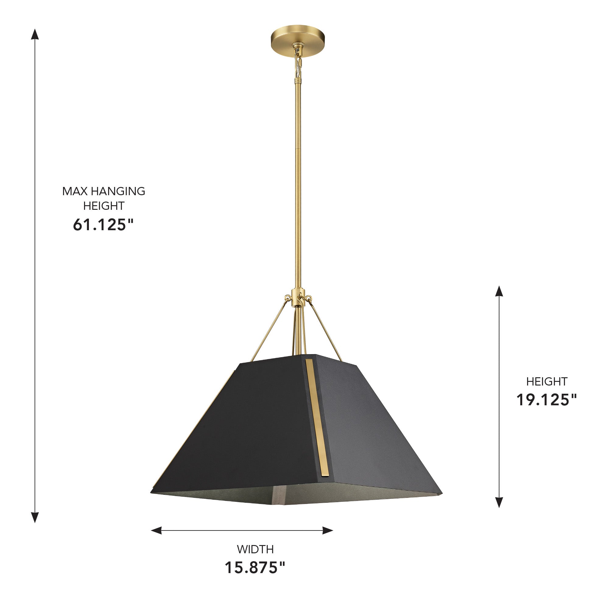 Ranik 1-light Pendant in Brushed Champagne Brass