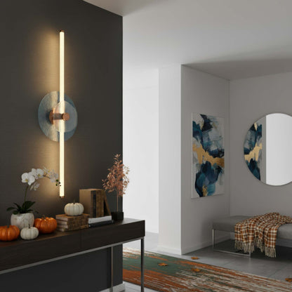 Yep by Golden Lighting Colorella LED Wall Sconce in Rose Gold with Blue and Clear Glass - - Golden Lighting