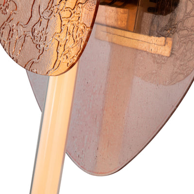 Yep by Golden Lighting Colorella LED Wall Sconce in Rose Gold with Pink and Orange Glass - - Golden Lighting