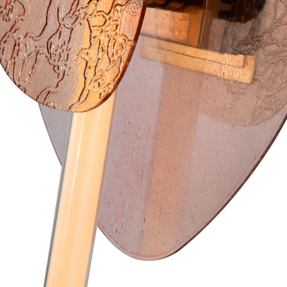 Yep by Golden Lighting Colorella LED Wall Sconce in Rose Gold with Pink and Orange Glass - - Golden Lighting