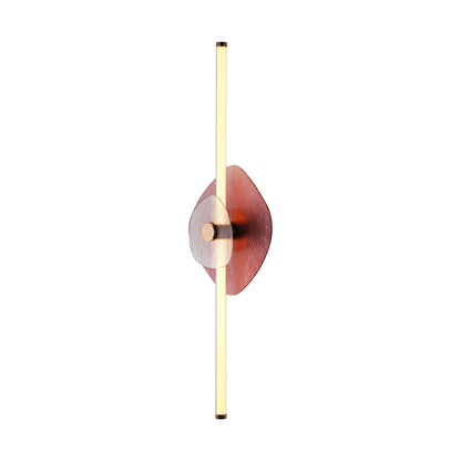 Yep by Golden Lighting Colorella LED Wall Sconce in Rose Gold with Purple and Clear Glass - - Golden Lighting