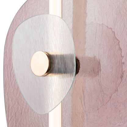 Yep by Golden Lighting Colorella LED Wall Sconce in Rose Gold with Purple and Clear Glass - - Golden Lighting