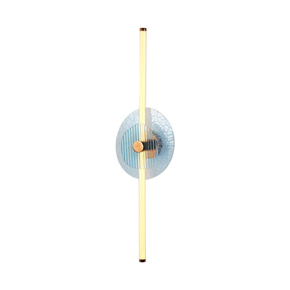 Yep by Golden Lighting Colorella LED Wall Sconce in Rose Gold with Blue and Blue Glass