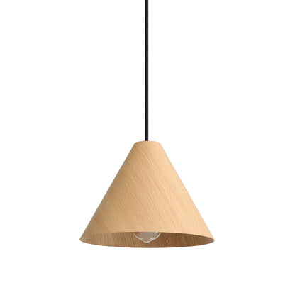 Conique 1-Light Mini Pendant in Light Walnut - - Golden Lighting