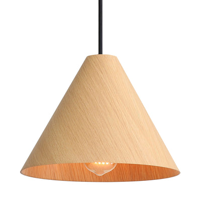 Golden Lighting Conique 1-light 10in Pendant in Light Walnut - Default Title - Golden Lighting