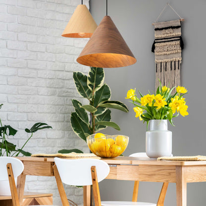 Conique 1-Light Mini Pendant in Light Walnut - Default Title - Golden Lighting