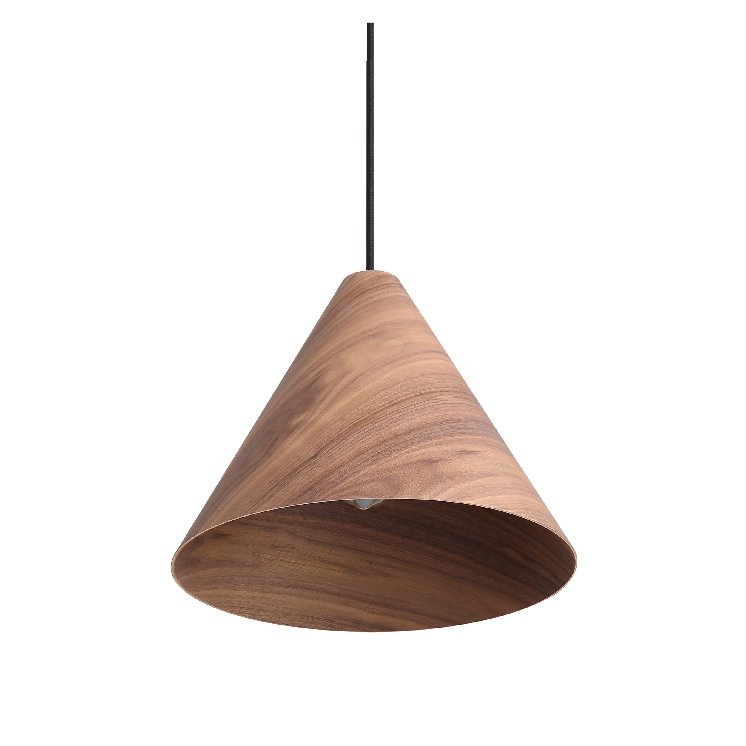 Golden Lighting Conique 1-light 13in Pendant in Dark Walnut - - Golden Lighting