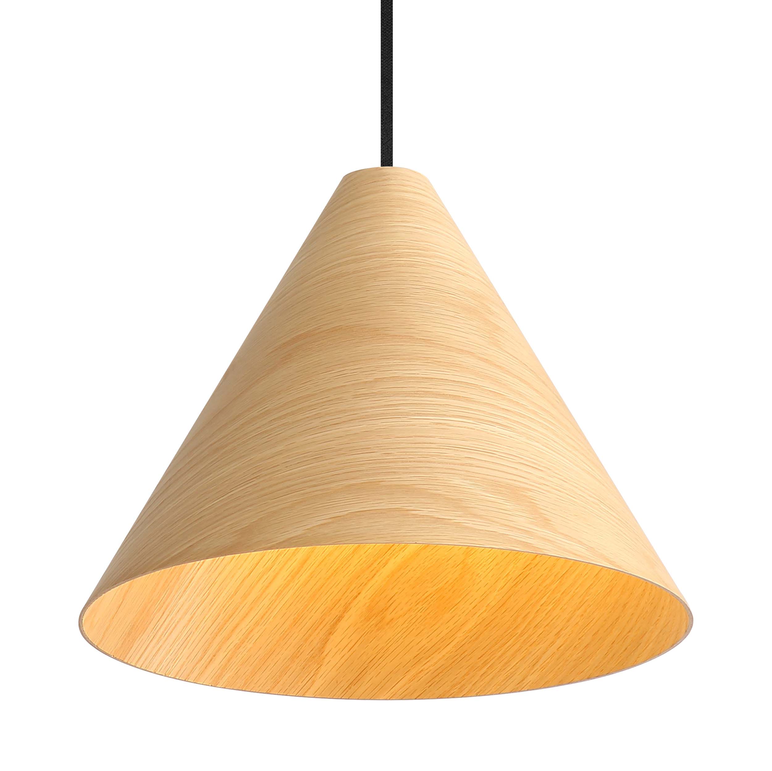 Golden Lighting Conique 1-light 13in Pendant in Light Walnut - - Golden Lighting