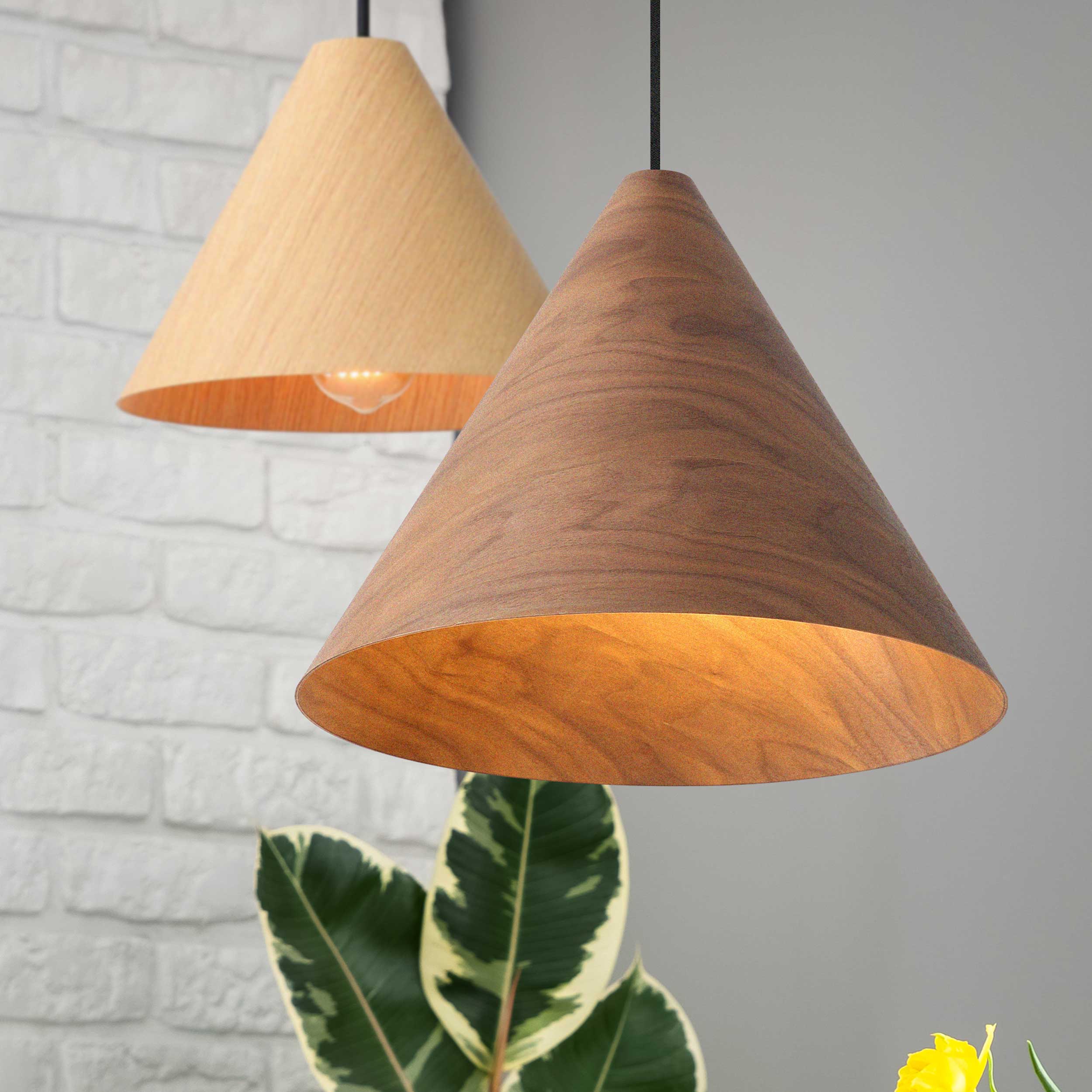 Golden Lighting Conique 2-light Pendant in Dark Walnut - - Golden Lighting