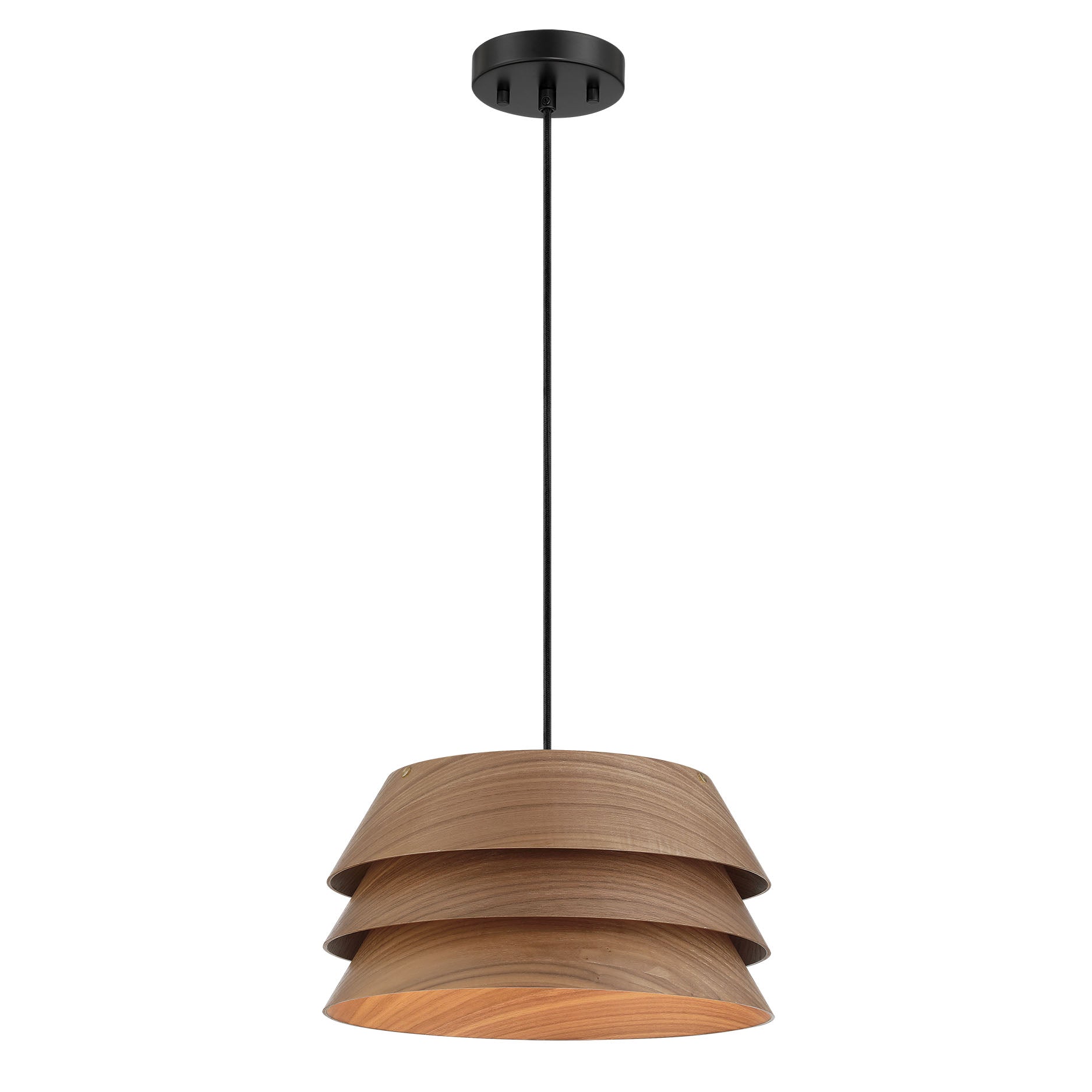 Golden Lighting Aalto 1-light 6" Pendant in Dark Walnut - - Golden Lighting