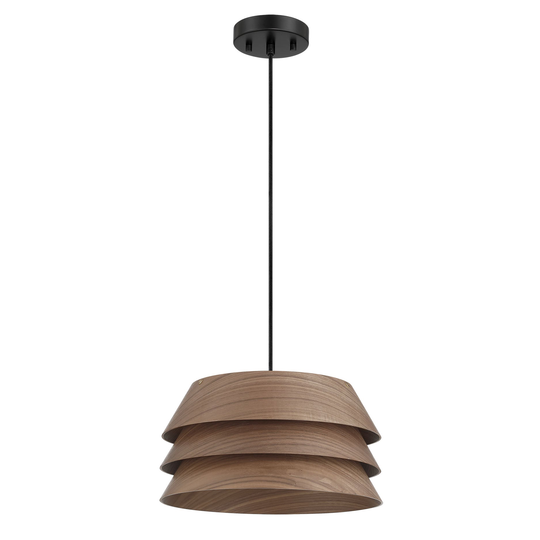 Golden Lighting Aalto 1-light 6" Pendant in Dark Walnut - - Golden Lighting