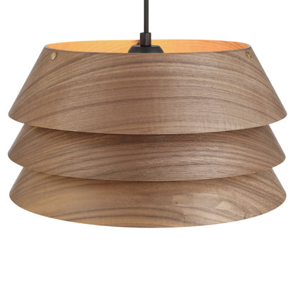 Golden Lighting Aalto 1-light 6" Pendant in Dark Walnut - - Golden Lighting