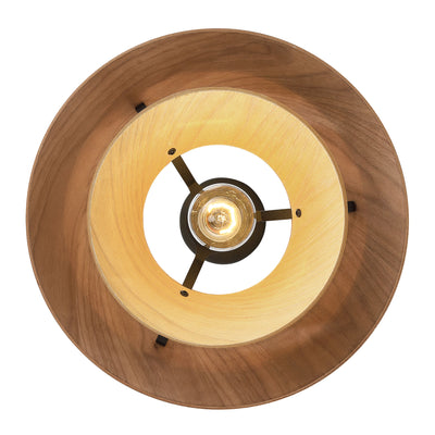 Golden Lighting Aalto 1-light 13" Pendant in Light and Dark Walnut - - Golden Lighting