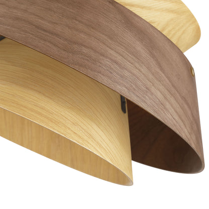 Golden Lighting Aalto 1-light 13" Pendant in Light and Dark Walnut - - Golden Lighting