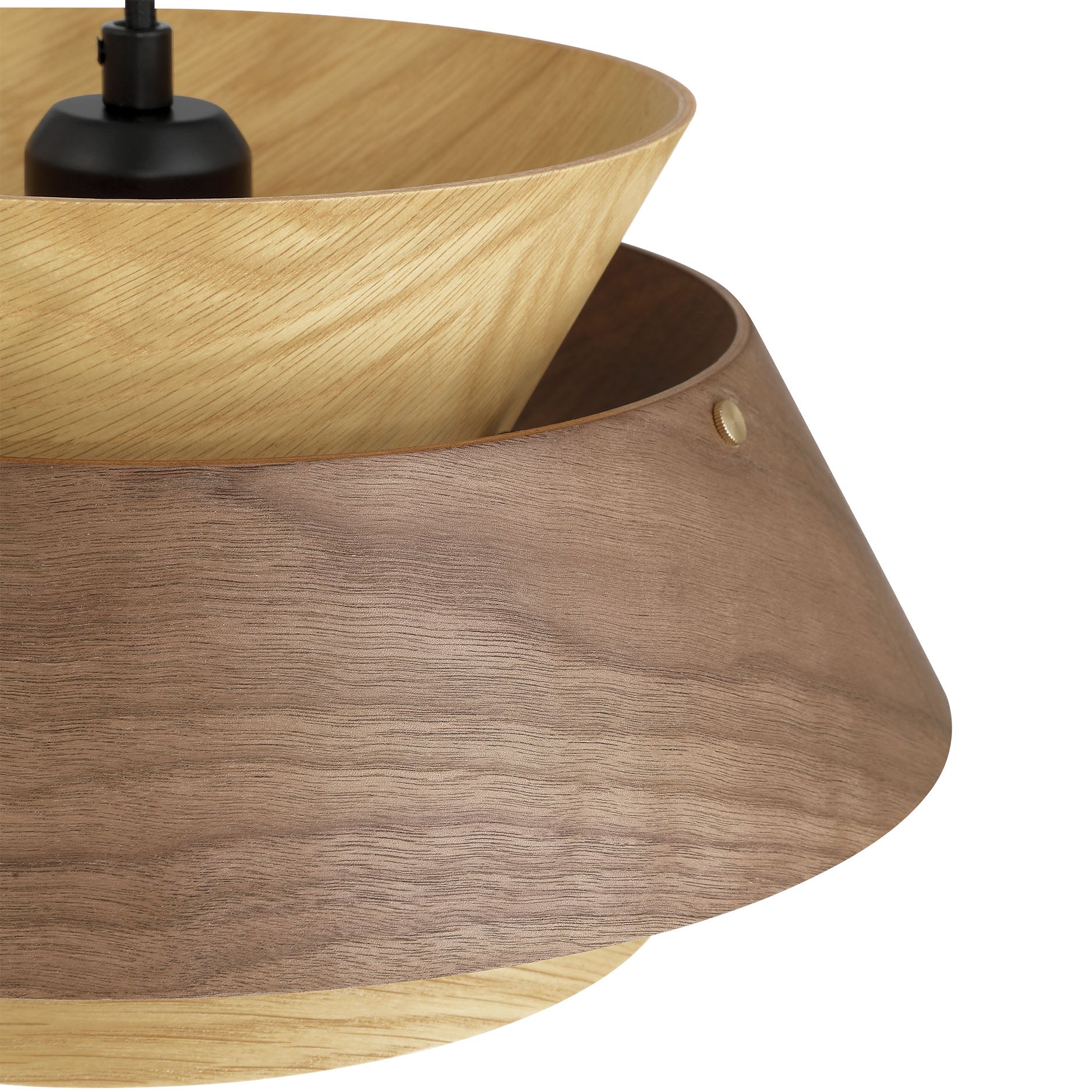 Golden Lighting Aalto 1-light 13" Pendant in Light and Dark Walnut - - Golden Lighting