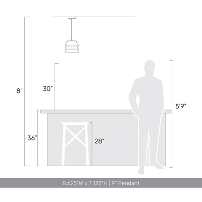 Golden Lighting Aalto 1-light Pendant in Light Walnut - - Golden Lighting