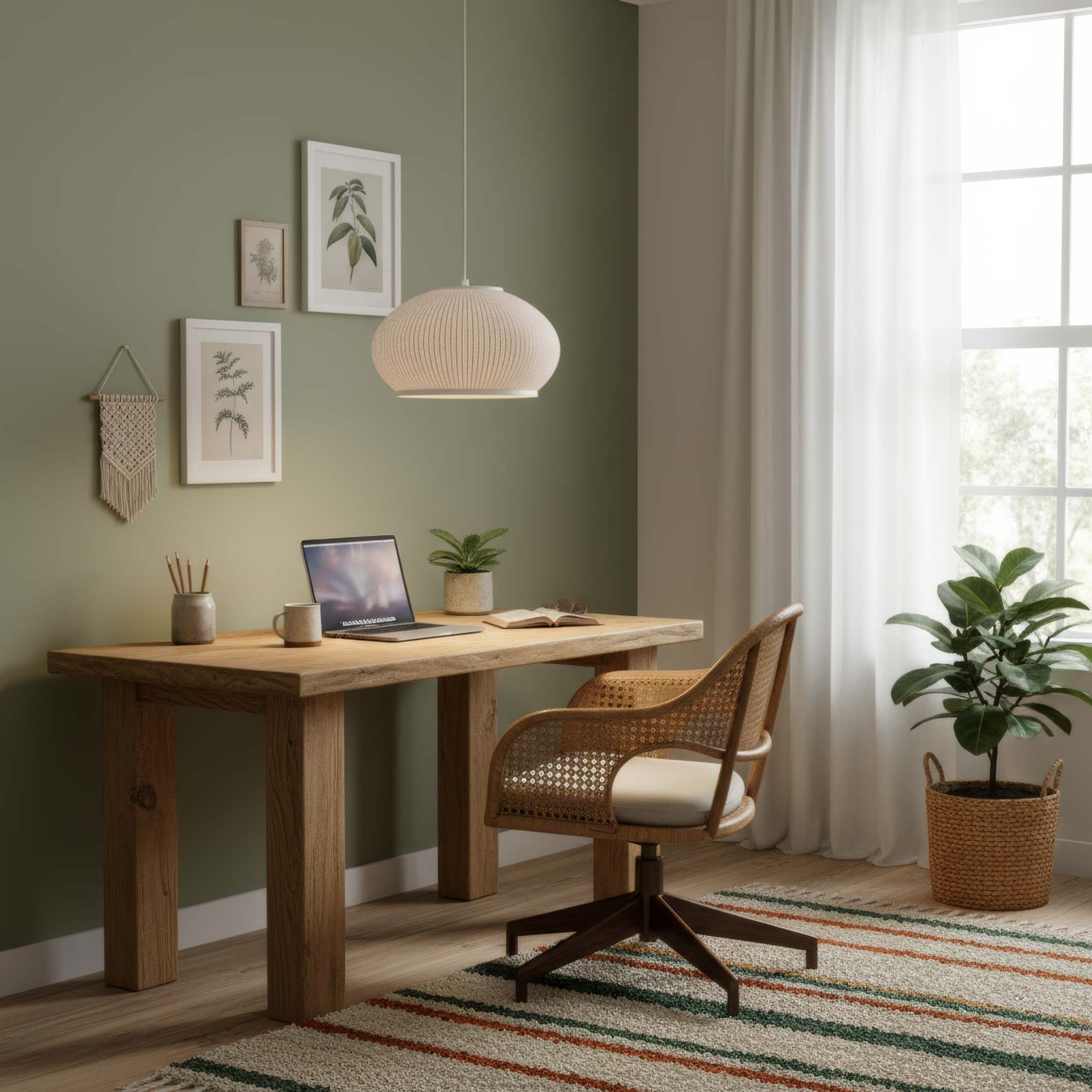Golden Lighting Tela Integrated LED 11in Pendant in Sand Yellow - - Golden Lighting
