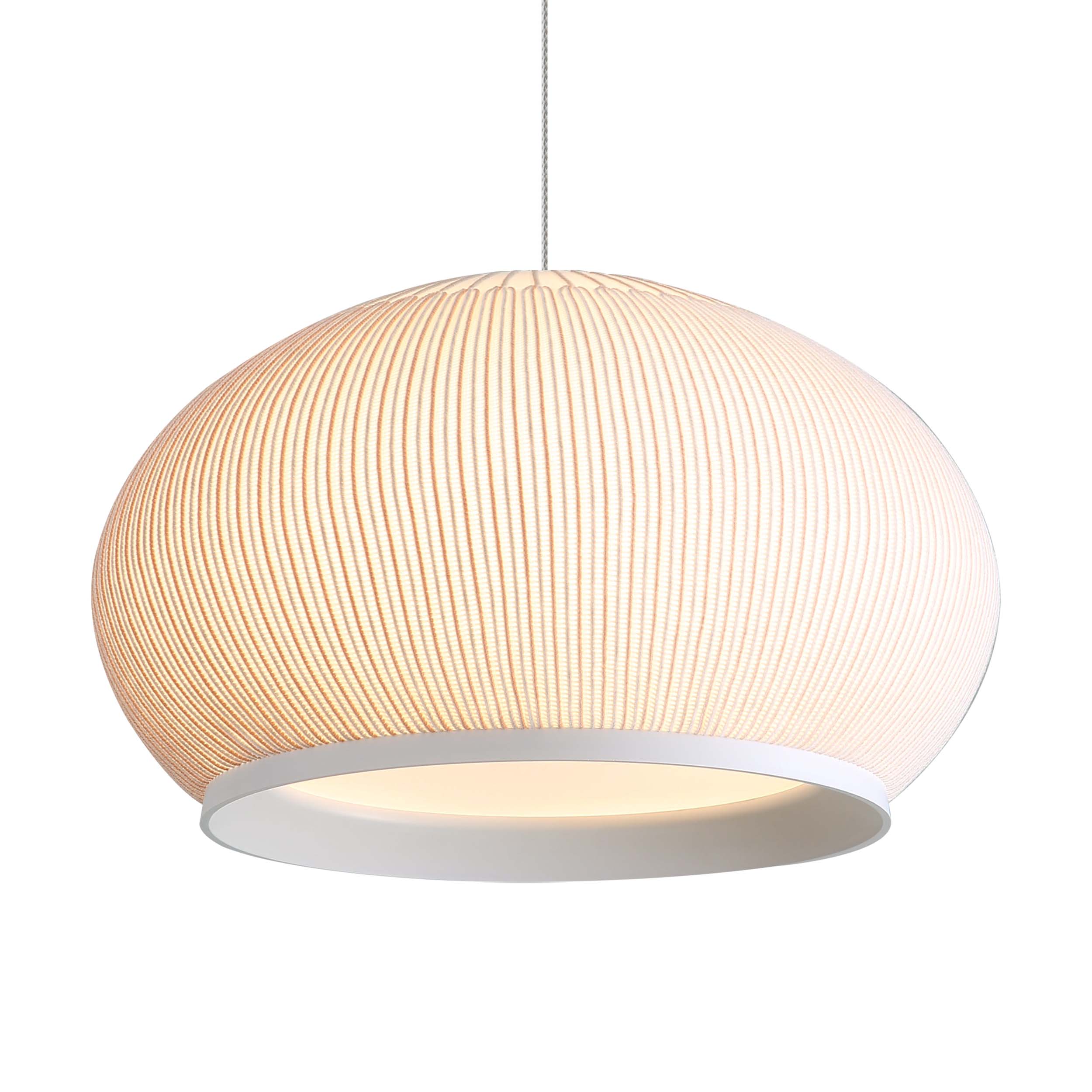 Golden Lighting Tela Integrated LED 11in Pendant in Sand Yellow