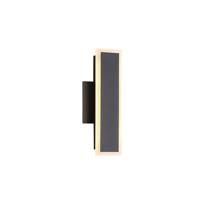Obsidian LED 12" Wall Sconce - Outdoor in Sand Black - Default Title - Golden Lighting