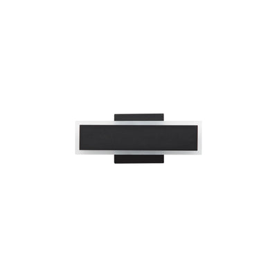 Golden Lighting Obsidian Integrated LED 12in Outdoor Wall in Sand Black - - Golden Lighting