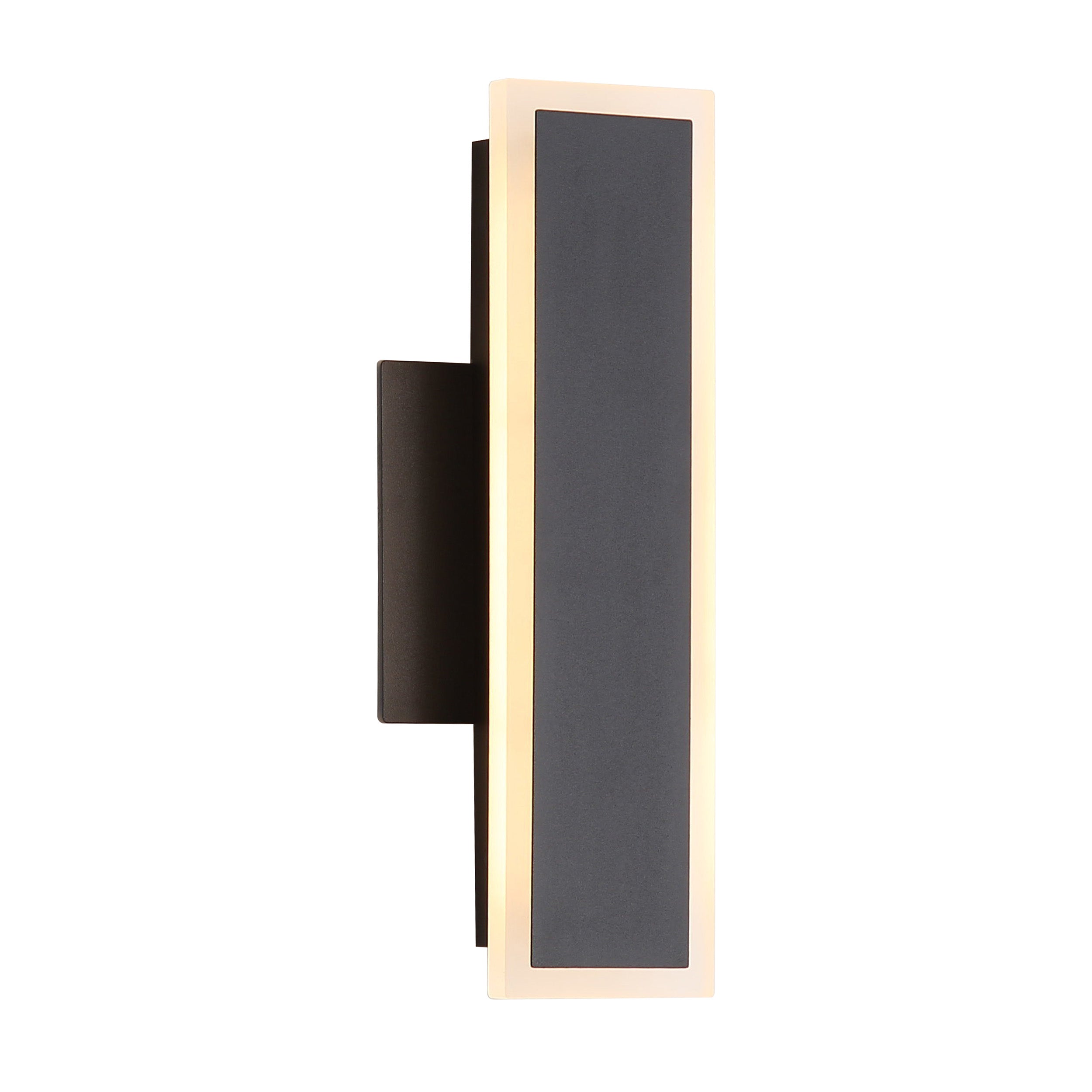 Golden Lighting Obsidian Integrated LED 12in Outdoor Wall in Sand Black