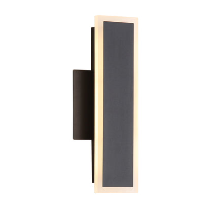 Golden Lighting Obsidian Integrated LED 12in Outdoor Wall in Sand Black