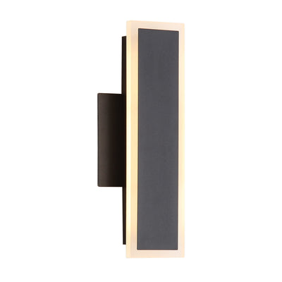 Golden Lighting Obsidian Integrated LED 12in Outdoor Wall in Sand Black - Default Title - Golden Lighting
