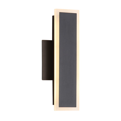 Golden Lighting Obsidian Integrated LED 12in Outdoor Wall in Sand Black - Default Title - Golden Lighting