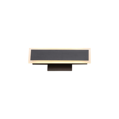 Golden Lighting Obsidian Integrated LED 12in Outdoor Wall in Sand Black - - Golden Lighting