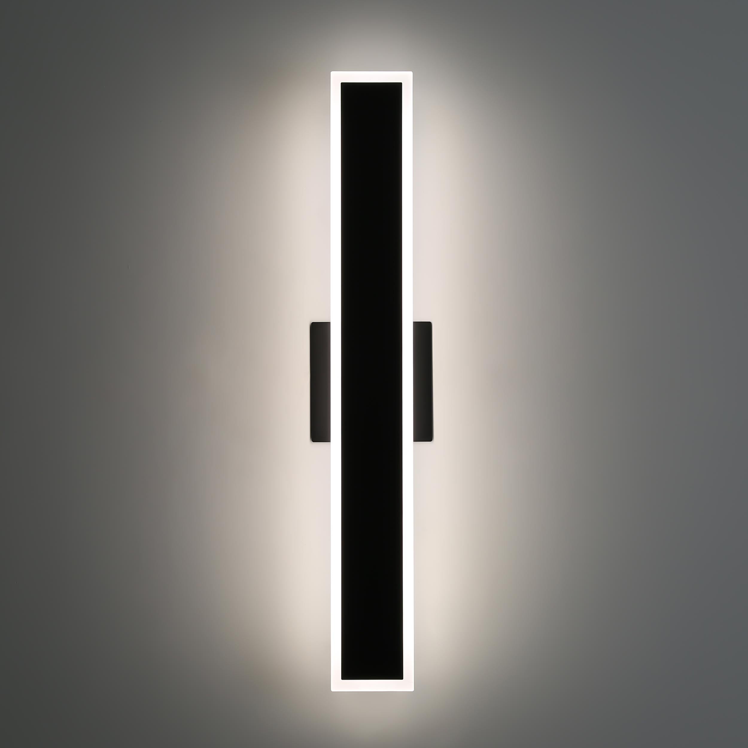 Golden Lighting Obsidian Integrated LED 24in Outdoor Wall in Sand Black - - Golden Lighting