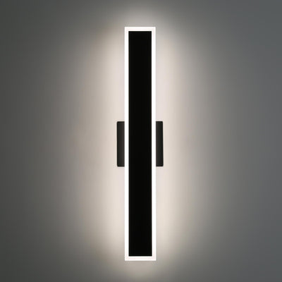 Golden Lighting Obsidian Integrated LED 24in Outdoor Wall in Sand Black - - Golden Lighting