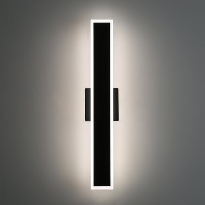 Golden Lighting Obsidian Integrated LED 24in Outdoor Wall in Sand Black - - Golden Lighting