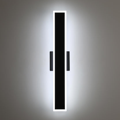Golden Lighting Obsidian Integrated LED 24in Outdoor Wall in Sand Black - - Golden Lighting
