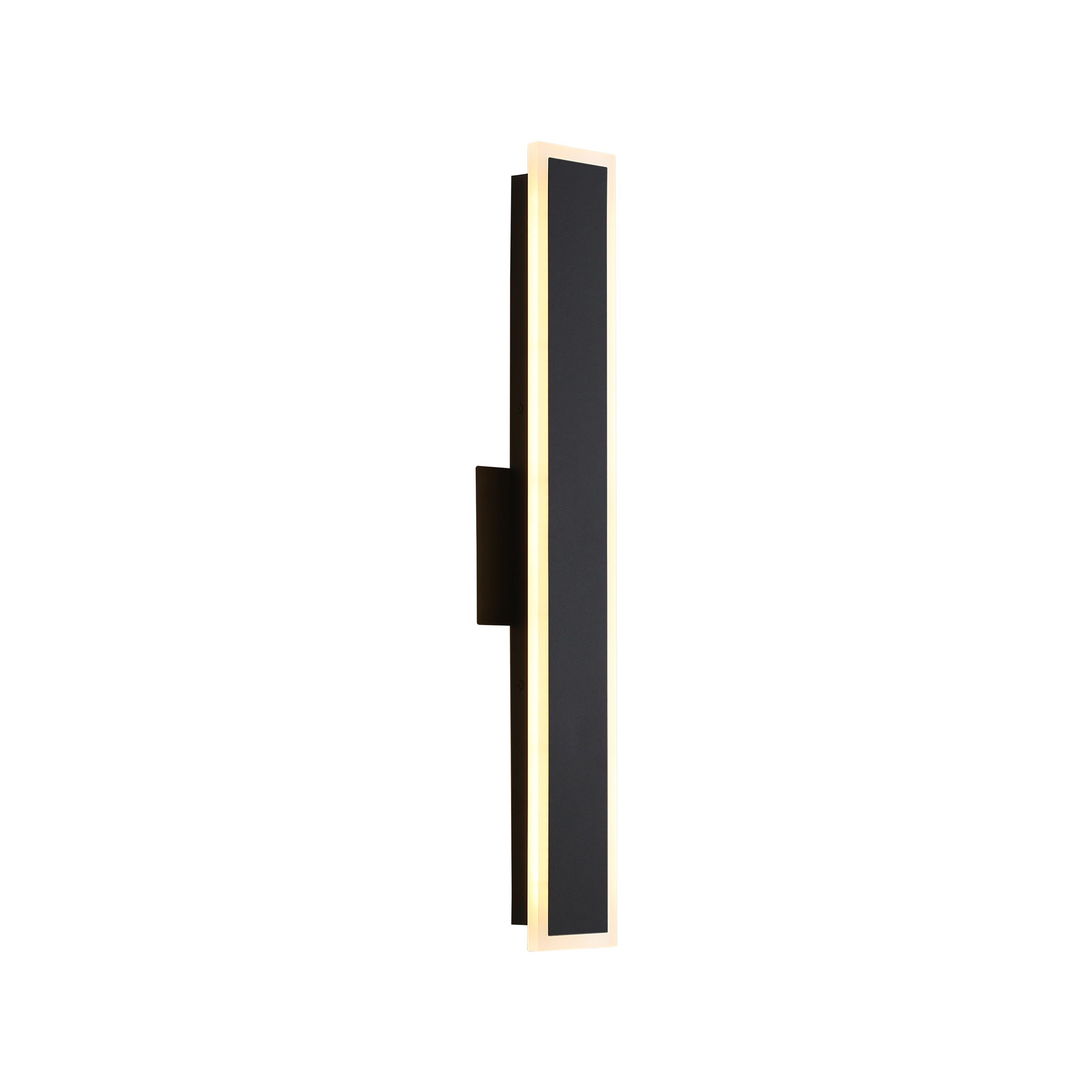 Golden Lighting Obsidian Integrated LED 24in Outdoor Wall in Sand Black - - Golden Lighting