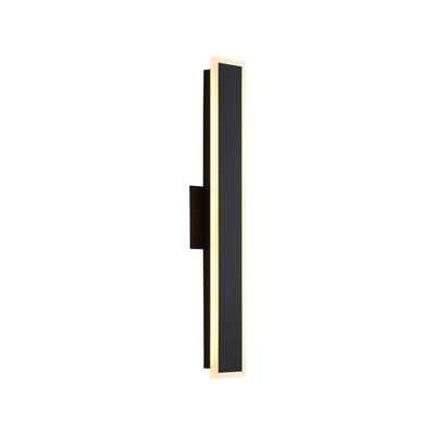 Golden Lighting Obsidian Integrated LED 24in Outdoor Wall in Sand Black - - Golden Lighting