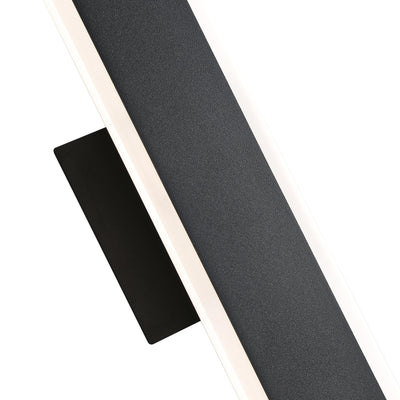 Golden Lighting Obsidian Integrated LED 24in Outdoor Wall in Sand Black - - Golden Lighting