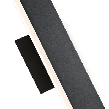 Golden Lighting Obsidian Integrated LED 24in Outdoor Wall in Sand Black - - Golden Lighting