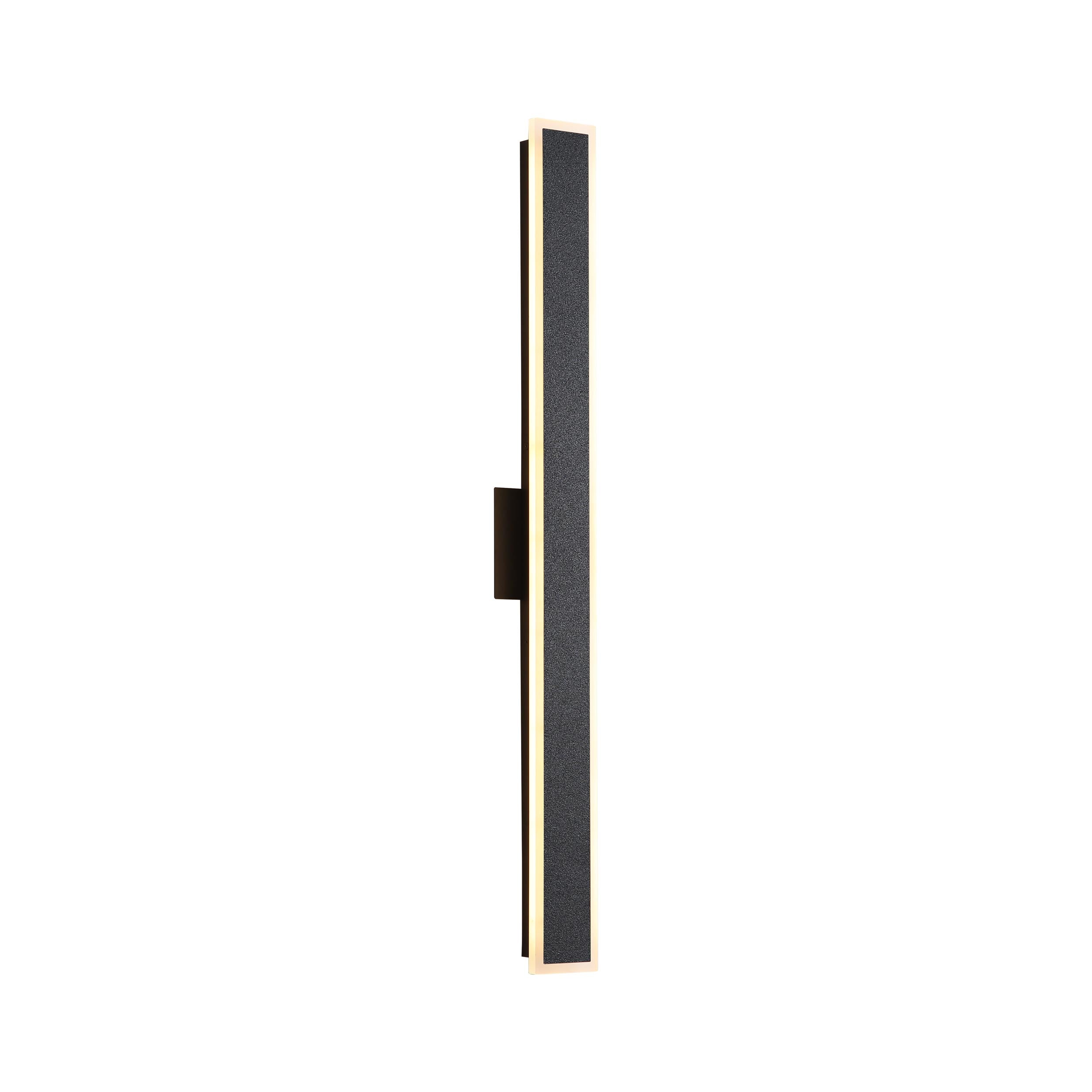 Golden Lighting Obsidian Integrated LED 35in Outdoor Wall in Sand Black - - Golden Lighting