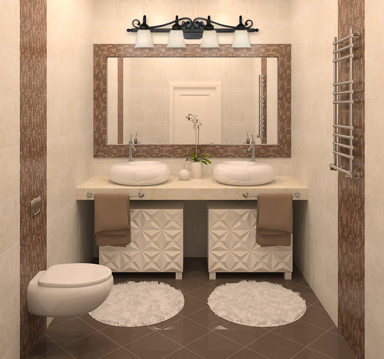 Belle Meade 4-light Vanity in Rubbed Bronze
