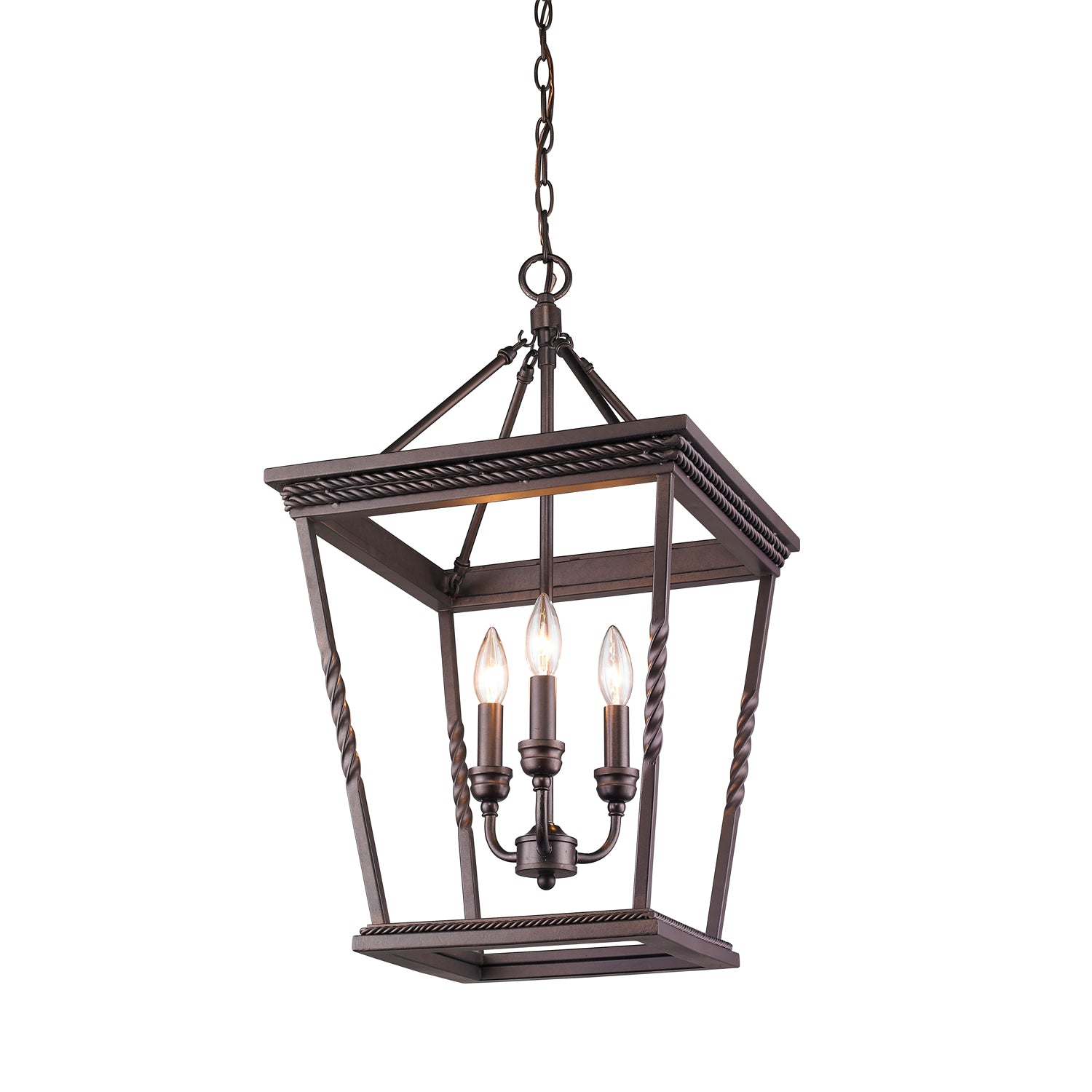 Davenport 3 Light Pendant in Etruscan Bronze - Etruscan Bronze / No Shade / N/A - Golden Lighting