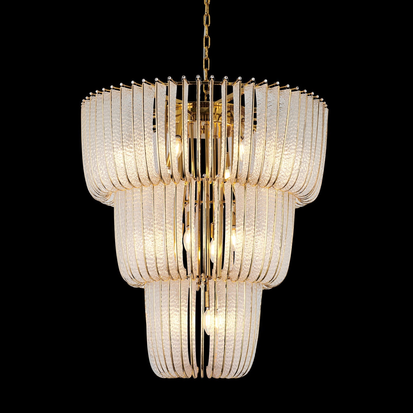 Ziva by Golden Lighting Shahi 17-light Chandelier in Titanium Gold