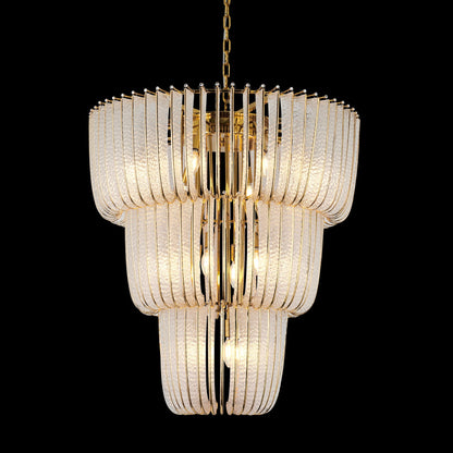 Ziva by Golden Lighting Shahi 17-light Chandelier in Titanium Gold - - Golden Lighting