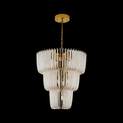 Ziva by Golden Lighting Shahi 17-light Chandelier in Titanium Gold - - Golden Lighting